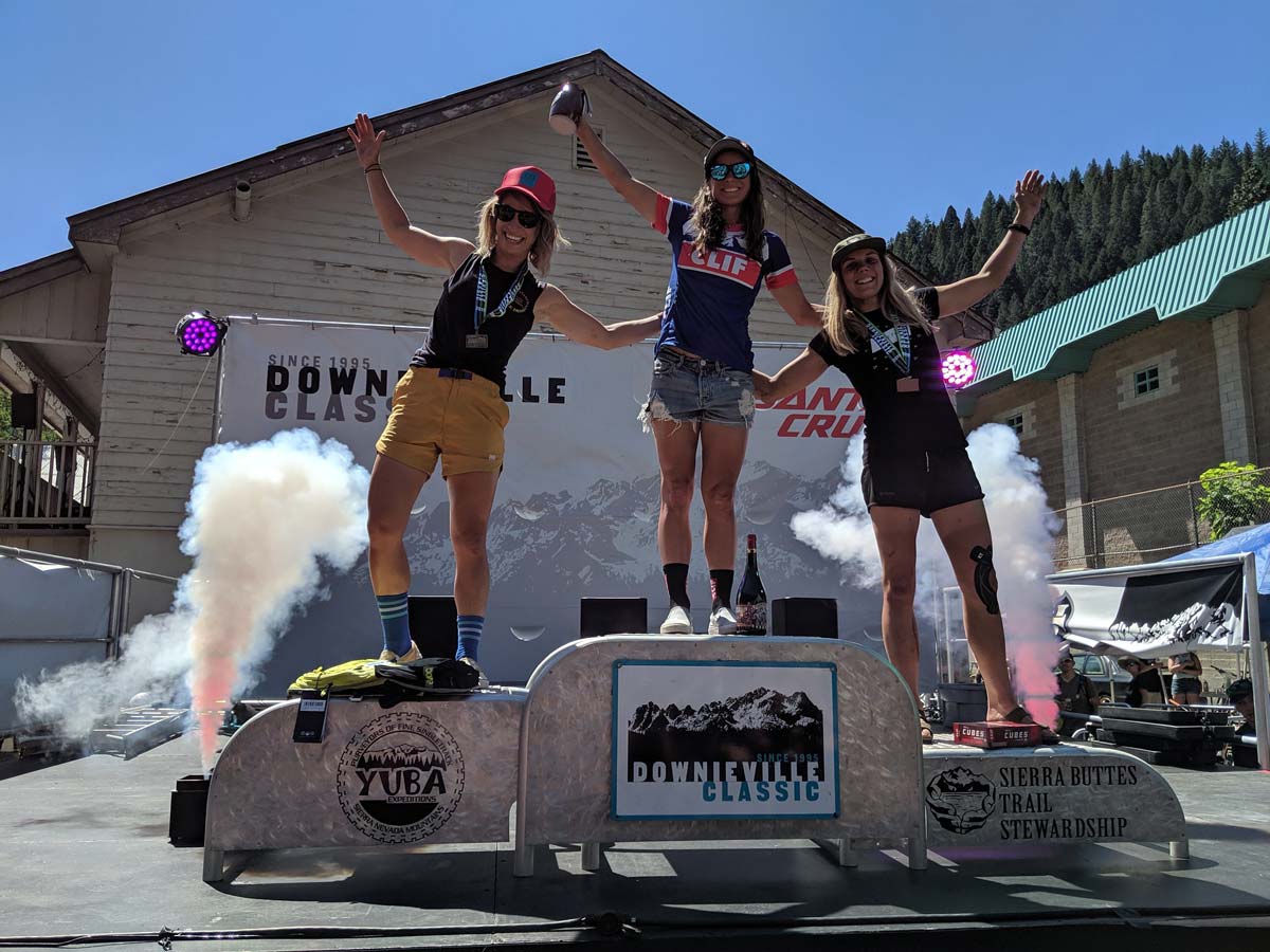 Downieville Classic rce winners on podium