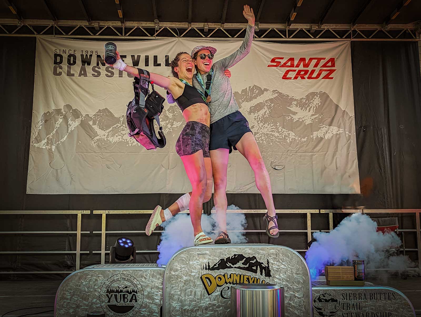 Downieville Classic rce winners on podium